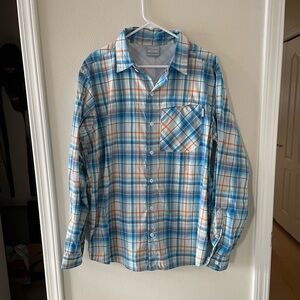 Columbia Insect Blocker Men's Multicolor Plaid Button Down Shirt Large